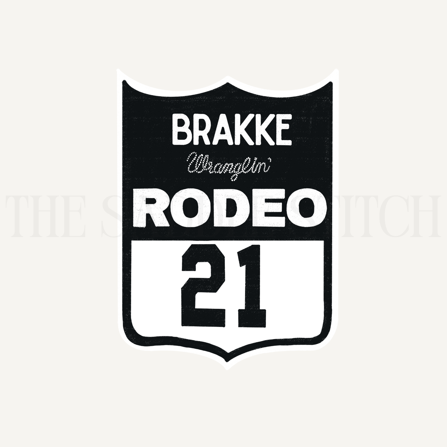 Rodeo Back Number (Semi-Custom) Wall Art