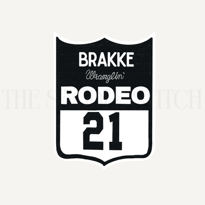 Rodeo Back Number (Semi-Custom) Wall Art