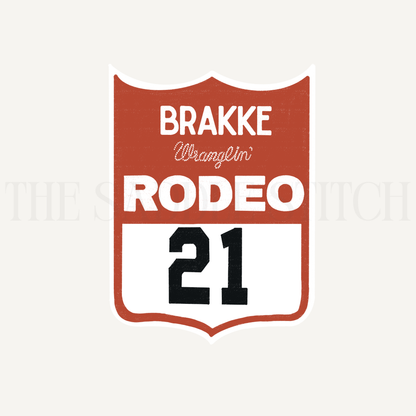 Rodeo Back Number (Semi-Custom) Wall Art